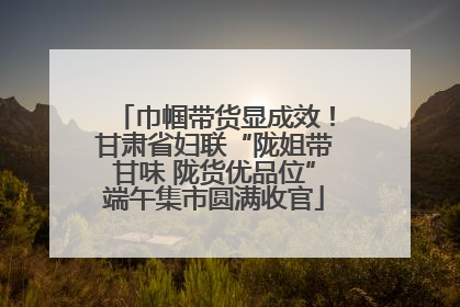 巾帼带货显成效！甘肃省妇联“陇姐带甘味 陇货优品位”端午集市圆满收官