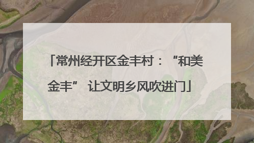 常州经开区金丰村：“和美金丰” 让文明乡风吹进门