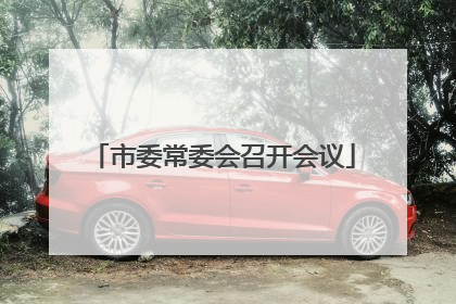 市委常委会召开会议