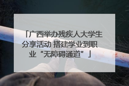 广西举办残疾人大学生分享活动 搭建学业到职业“无障碍通道”