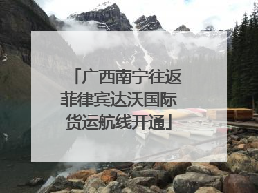 广西南宁往返菲律宾达沃国际货运航线开通