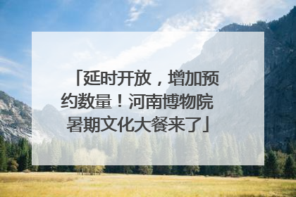 延时开放，增加预约数量！河南博物院暑期文化大餐来了