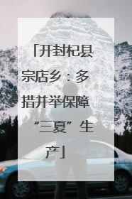 开封杞县宗店乡：多措并举保障“三夏”生产