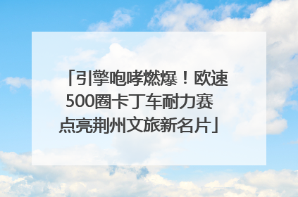 引擎咆哮燃爆！欧速500圈卡丁车耐力赛点亮荆州文旅新名片