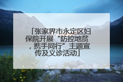 张家界市永定区妇保院开展“防控地贫，携手同行”主题宣传及义诊活动