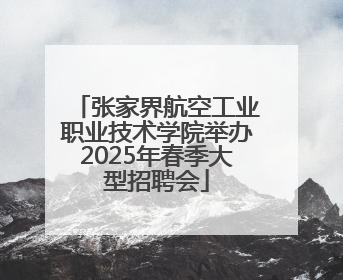 张家界航空工业职业技术学院举办2025年春季大型招聘会