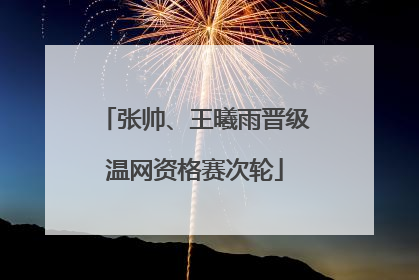 张帅、王曦雨晋级温网资格赛次轮