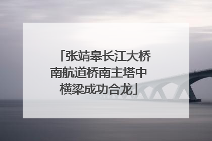 张靖皋长江大桥南航道桥南主塔中横梁成功合龙