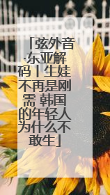 弦外音·东亚解码丨生娃不再是刚需 韩国的年轻人为什么不敢生