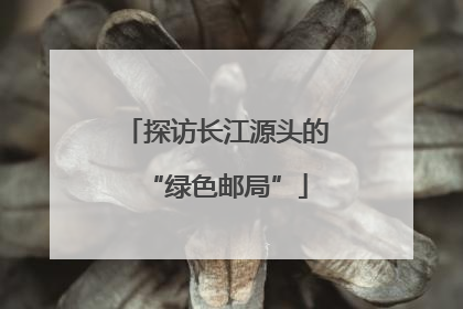 探访长江源头的“绿色邮局”