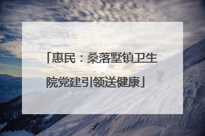 惠民：桑落墅镇卫生院党建引领送健康