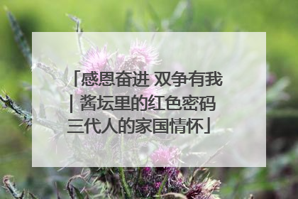 感恩奋进 双争有我｜酱坛里的红色密码 三代人的家国情怀