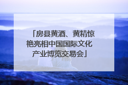 房县黄酒、黄精惊艳亮相中国国际文化产业博览交易会