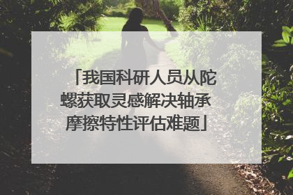 我国科研人员从陀螺获取灵感解决轴承摩擦特性评估难题