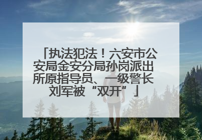 执法犯法！六安市公安局金安分局孙岗派出所原指导员、一级警长刘军被“双开”