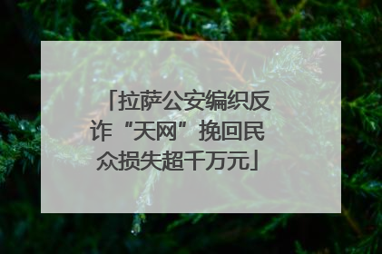 拉萨公安编织反诈“天网”挽回民众损失超千万元