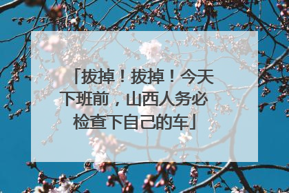 拔掉！拔掉！今天下班前，山西人务必检查下自己的车