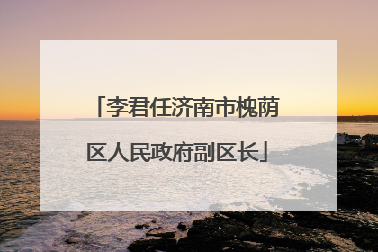 李君任济南市槐荫区人民政府副区长