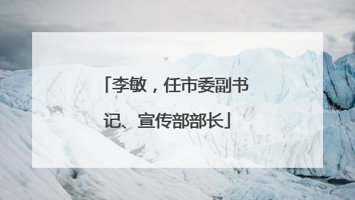 李敏，任市委副书记、宣传部部长