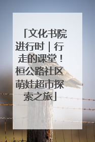 文化书院进行时｜行走的课堂！桓公路社区萌娃超市探索之旅