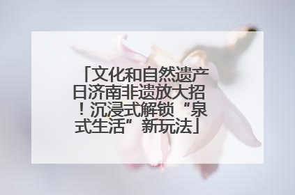 文化和自然遗产日济南非遗放大招！沉浸式解锁“泉式生活”新玩法