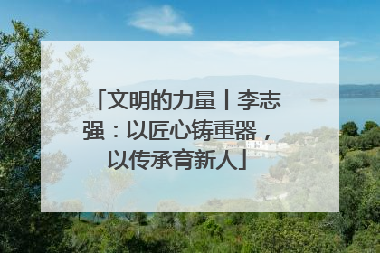 文明的力量丨李志强：以匠心铸重器，以传承育新人