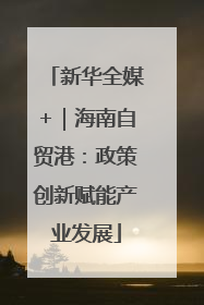 新华全媒+｜海南自贸港：政策创新赋能产业发展
