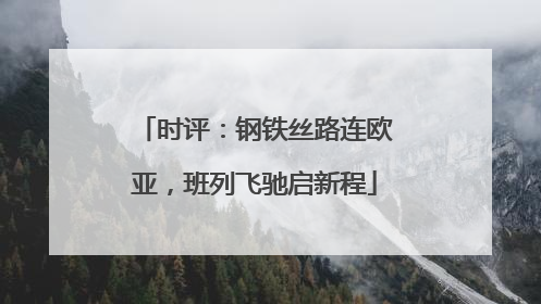 时评：钢铁丝路连欧亚，班列飞驰启新程