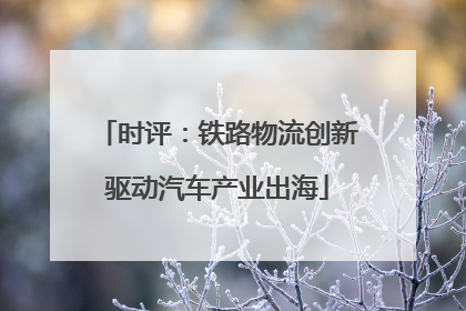 时评：铁路物流创新驱动汽车产业出海