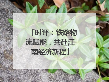 时评：铁路物流赋能，共赴江南经济新程