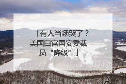 有人当场哭了？美国白宫国安委裁员“降级”