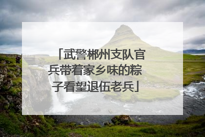 武警郴州支队官兵带着家乡味的粽子看望退伍老兵