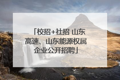 校招+社招 山东高速、山东能源权属企业公开招聘