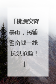 桃源突降暴雨，民辅警奋战一线抗洪抢险！