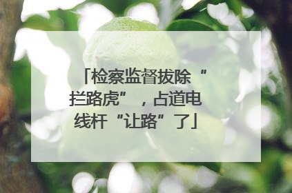 检察监督拔除“拦路虎”，占道电线杆“让路”了
