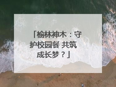 榆林神木：守护校园餐 共筑成长梦？