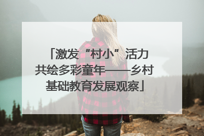 激发“村小”活力 共绘多彩童年——乡村基础教育发展观察