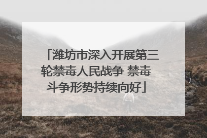 潍坊市深入开展第三轮禁毒人民战争 禁毒斗争形势持续向好