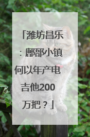潍坊昌乐：鄌郚小镇何以年产电吉他200万把？