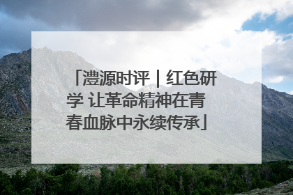 澧源时评｜红色研学 让革命精神在青春血脉中永续传承