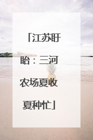 江苏盱眙：三河农场夏收夏种忙