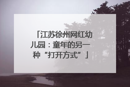 江苏徐州网红幼儿园：童年的另一种“打开方式”