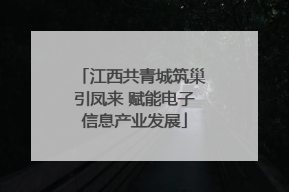 江西共青城筑巢引凤来 赋能电子信息产业发展