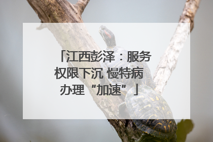 江西彭泽：服务权限下沉 慢特病办理“加速”