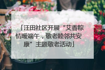 汪田社区开展“艾香粽情暖端午，敬老睦邻共安康”主题敬老活动