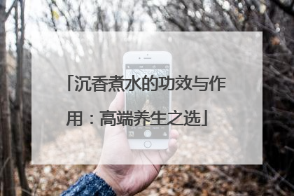 沉香煮水的功效与作用：高端养生之选