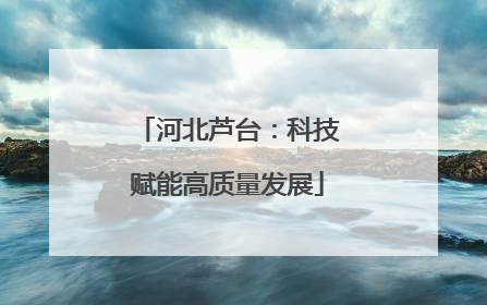 河北芦台：科技赋能高质量发展