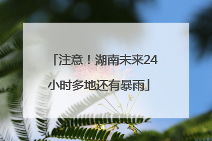 注意！湖南未来24小时多地还有暴雨