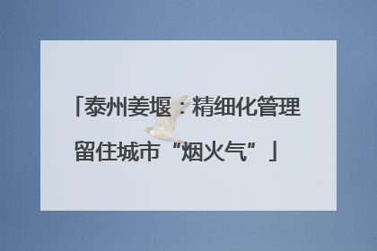 泰州姜堰：精细化管理留住城市“烟火气”