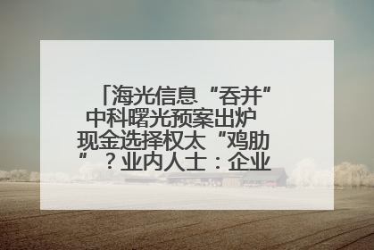 海光信息“吞并”中科曙光预案出炉 现金选择权太“鸡肋”？业内人士：企业不想大量现金流出